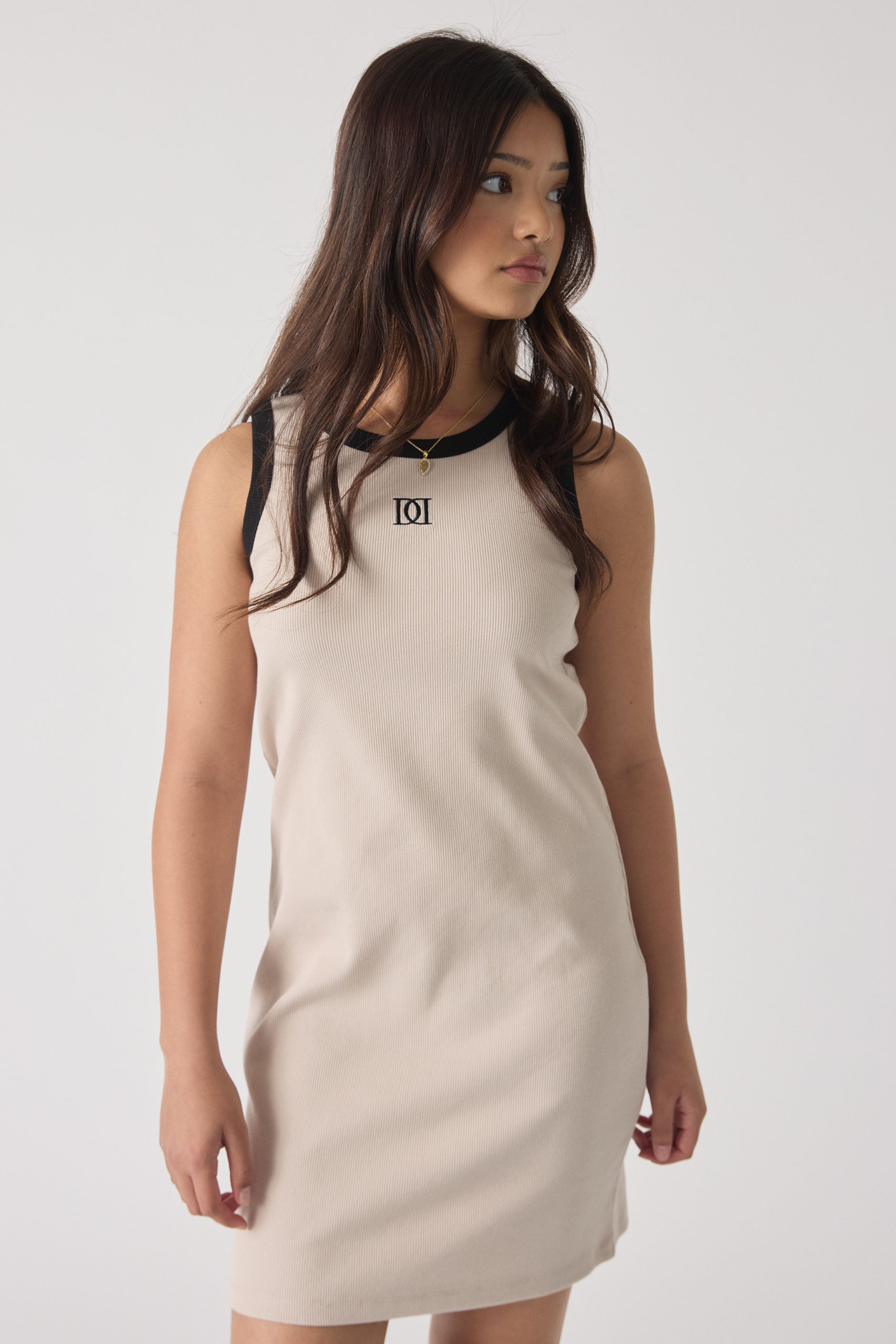 Cream slip dress