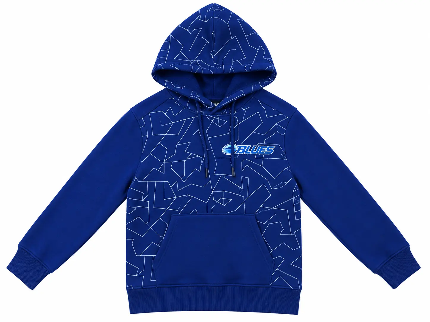 Blues geometric hoodie