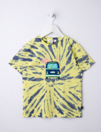 Yellow tie-dye tee