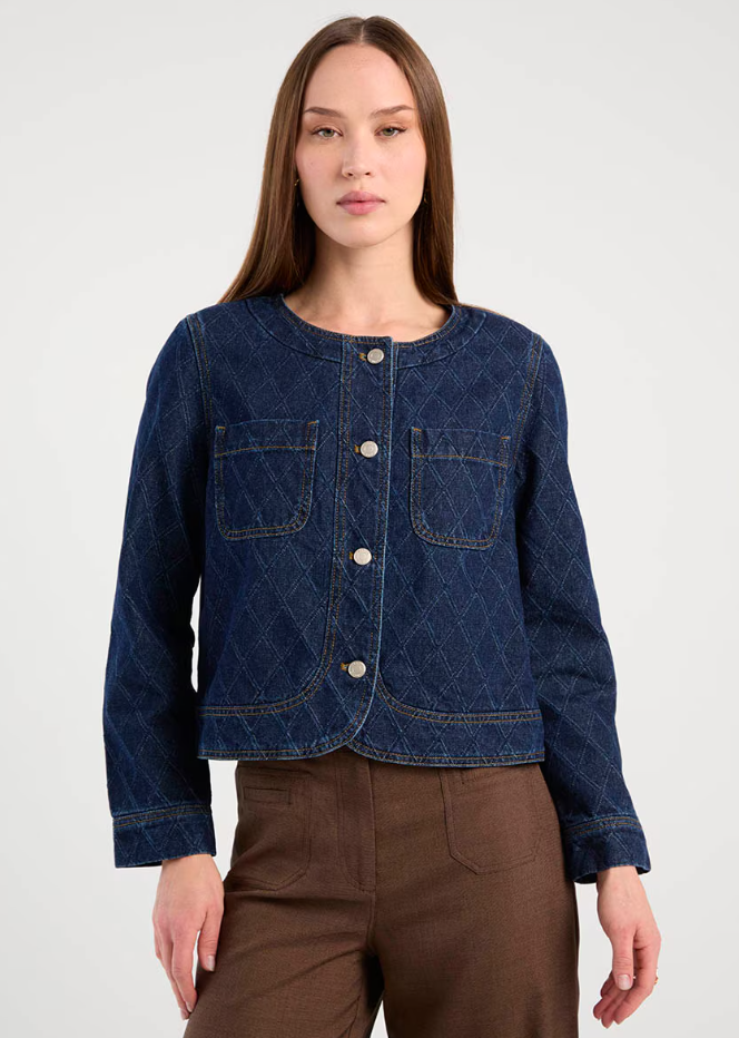 Jacquard denim jacket