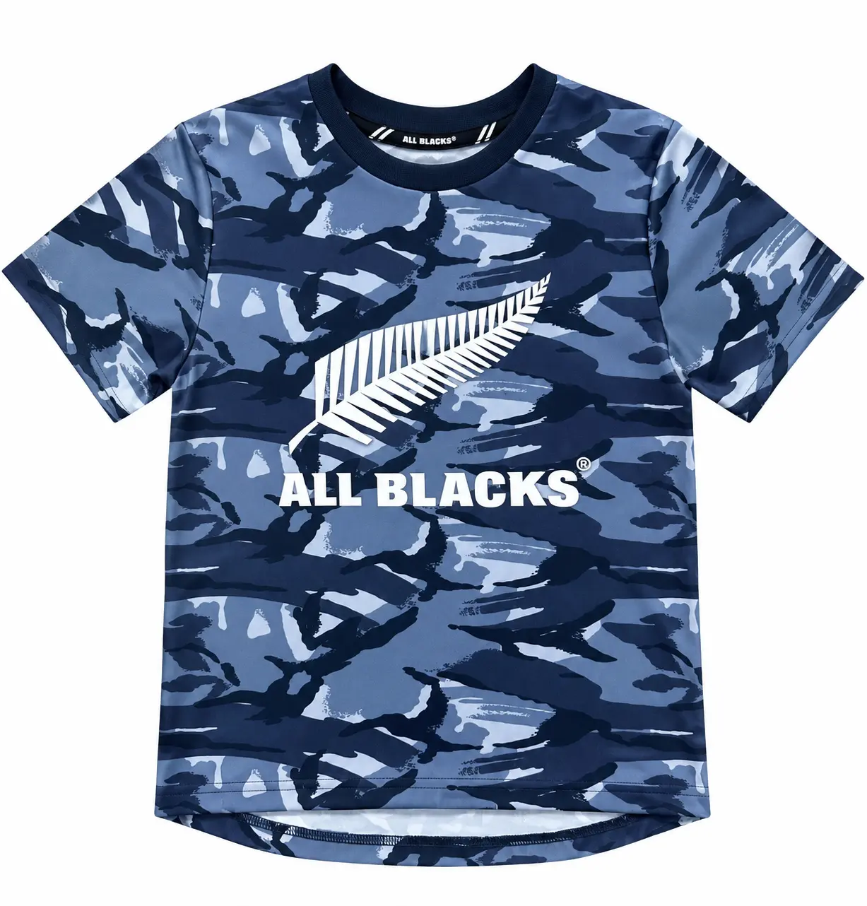 All Blacks blue camo athletic tee