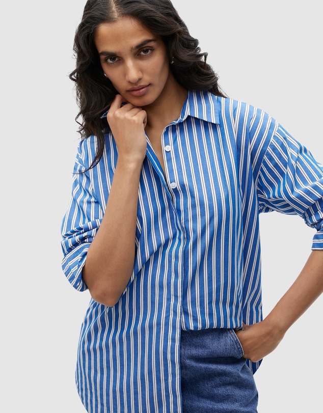 Blue striped shirt