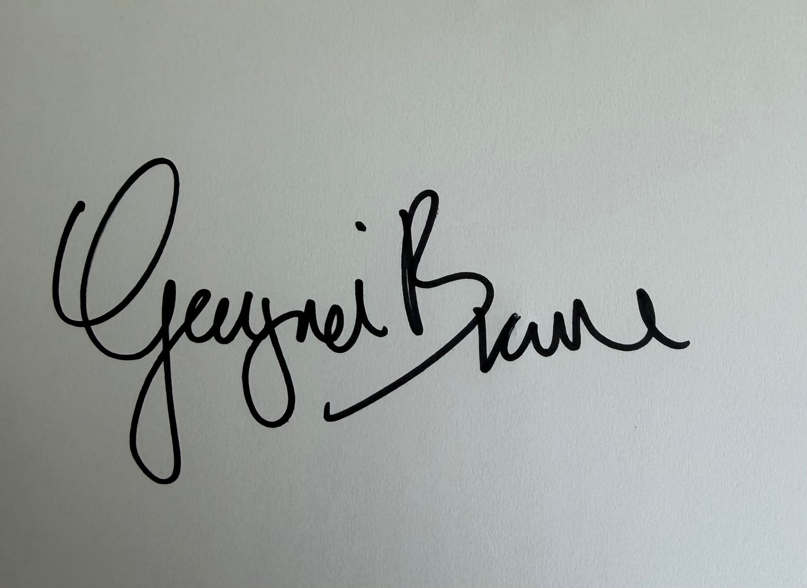 Handwritten signature of Georgie Browne