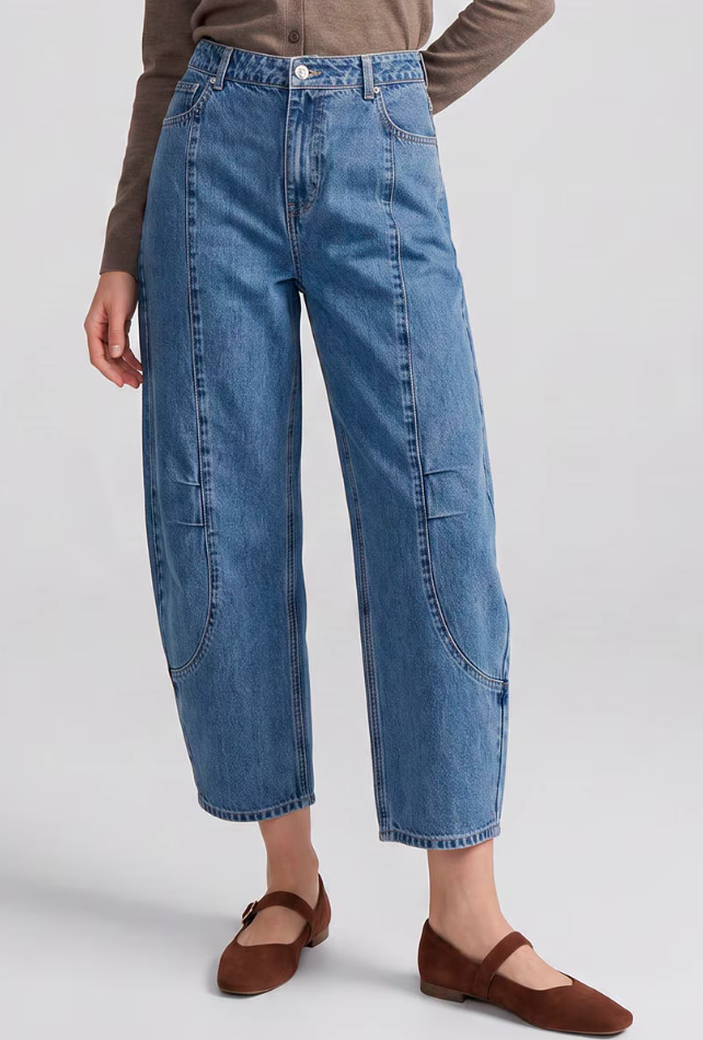 Barrel-leg jean