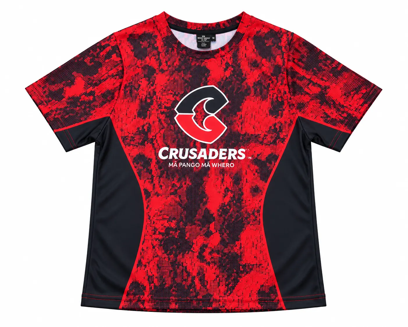 Crusaders red and black camo jersey