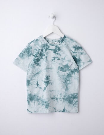 Blue tie-dye tee