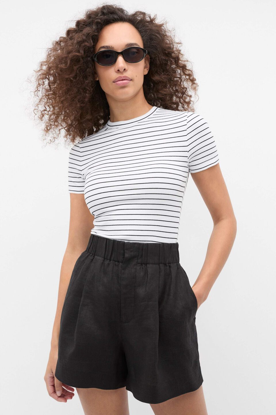 Striped tee and short
