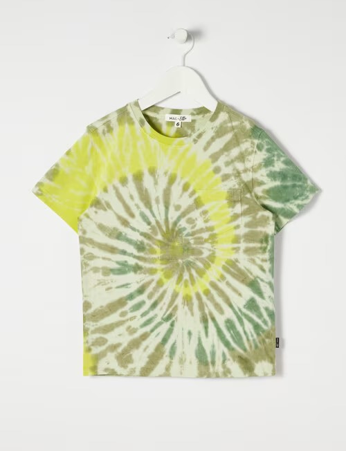 Green tie-dye tee