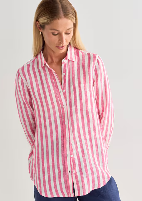 Pink striped shirt