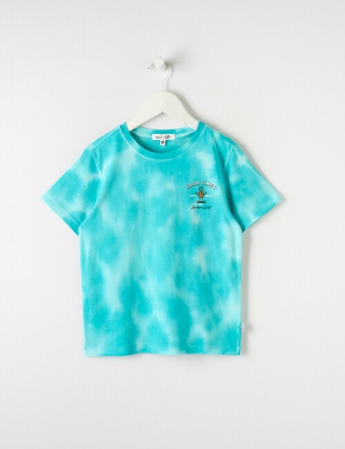 Turquoise tie-dye tee