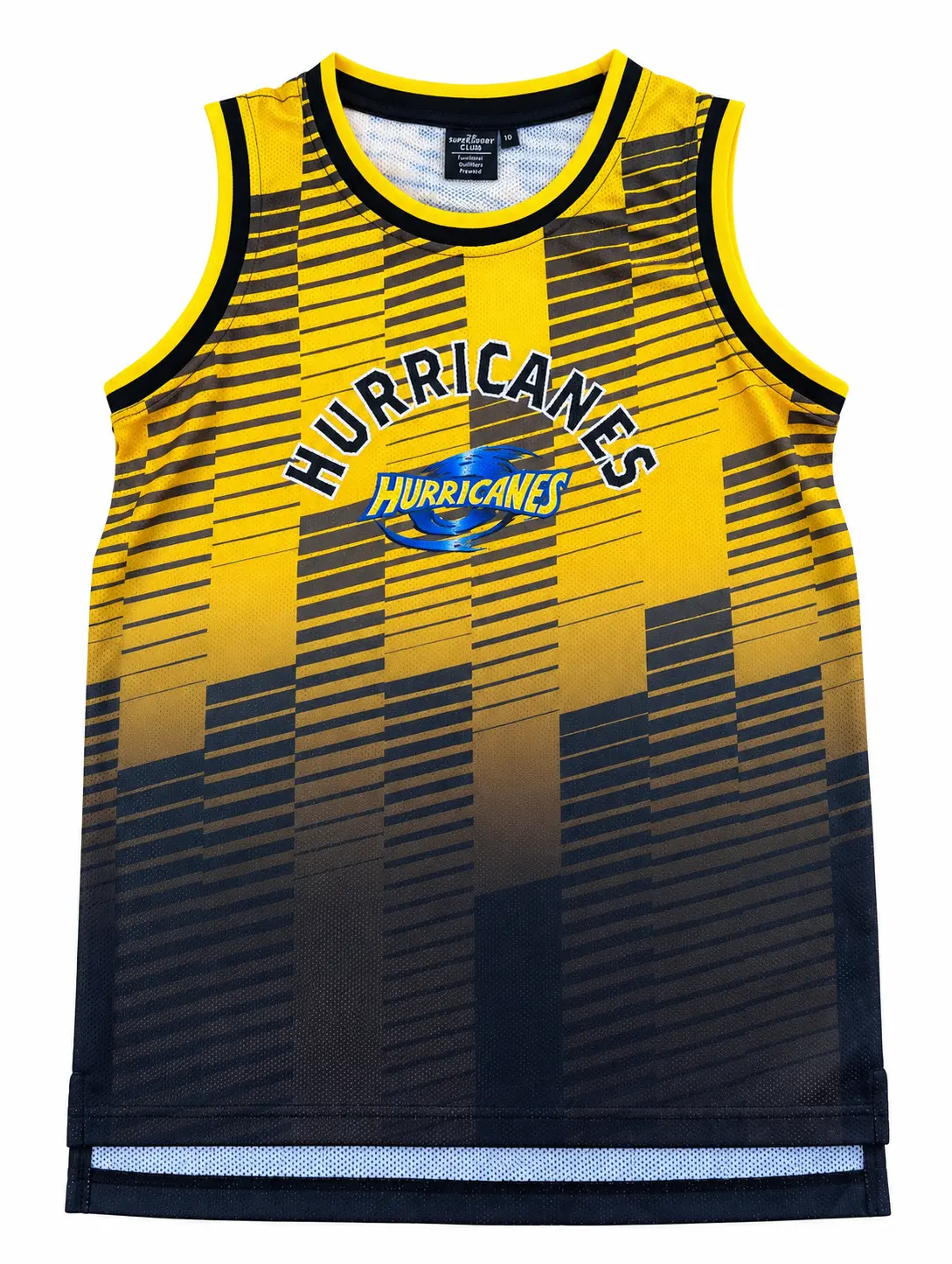 Hurricanes yellow and black mesh jersey