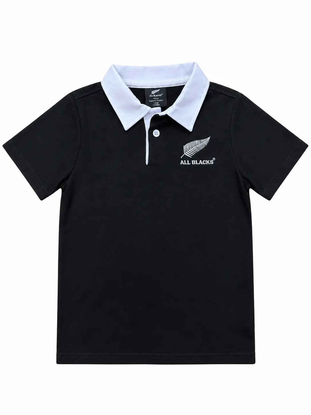 All Blacks contrast-collar polo